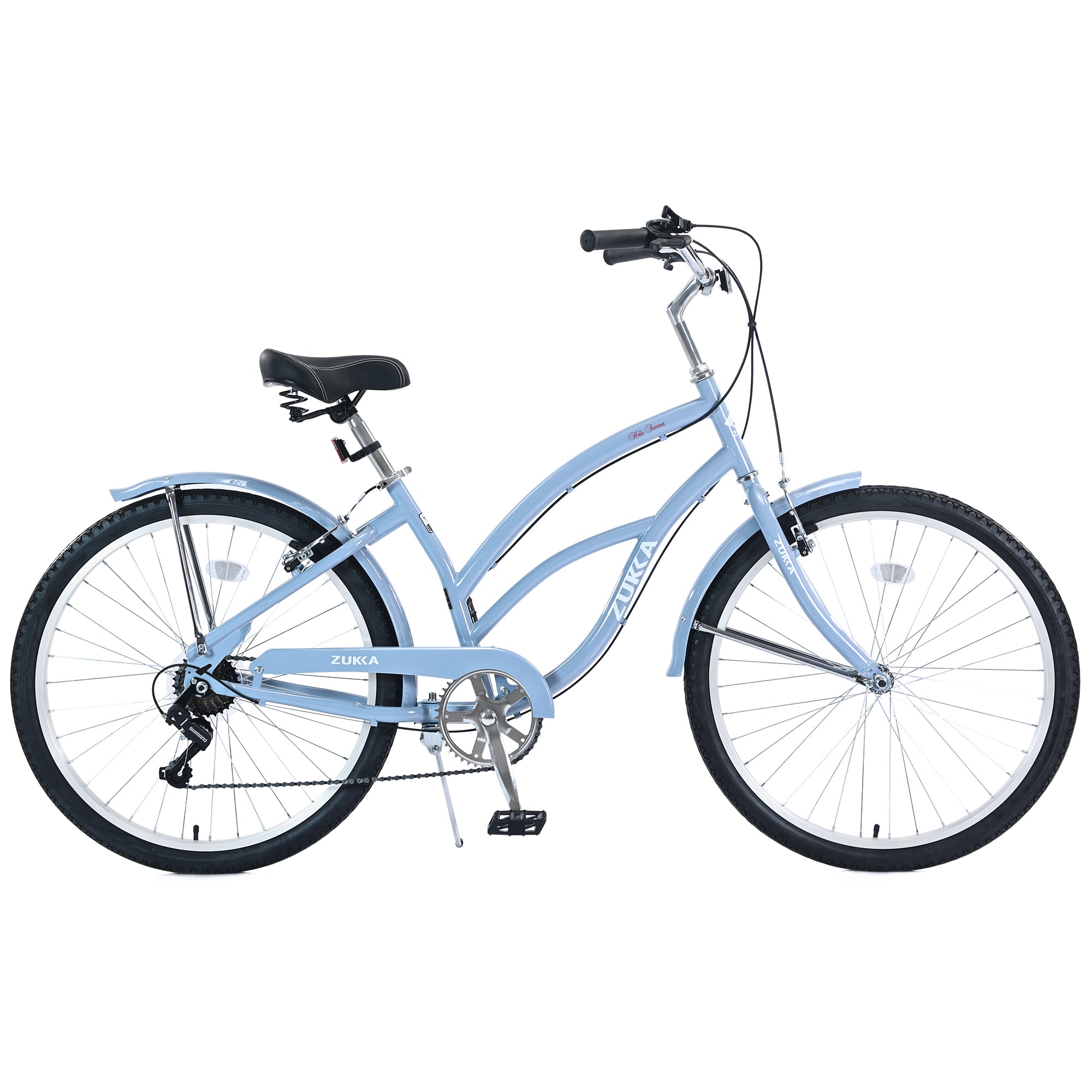 7 Speed Bicycles, Multiple Colors 26'Inch Beach Cruiser Bike