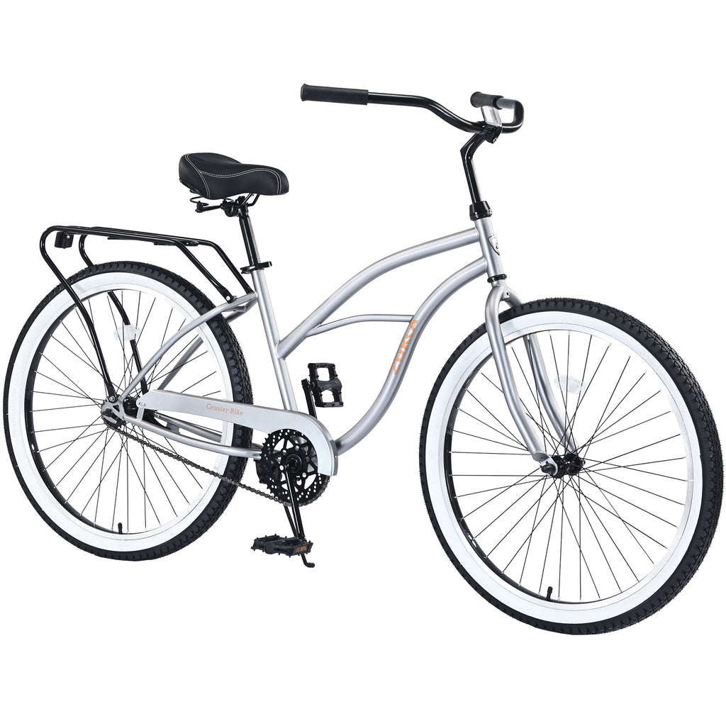 Single Speed Bicycles 26'Inch,Steel Frame, Wide Wheels for Stability, Rear Coaster Brakes,Multiple Colors Men's Beach Cruiser Bike