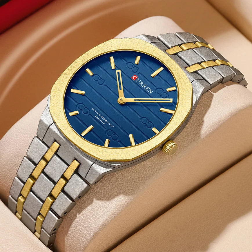 CURREN Watch Men 8444 Stainless Steel Golden Mens Watches Luxury New Arrivals Waterproof Analog Quartz Wrist Watch Men's Reloj