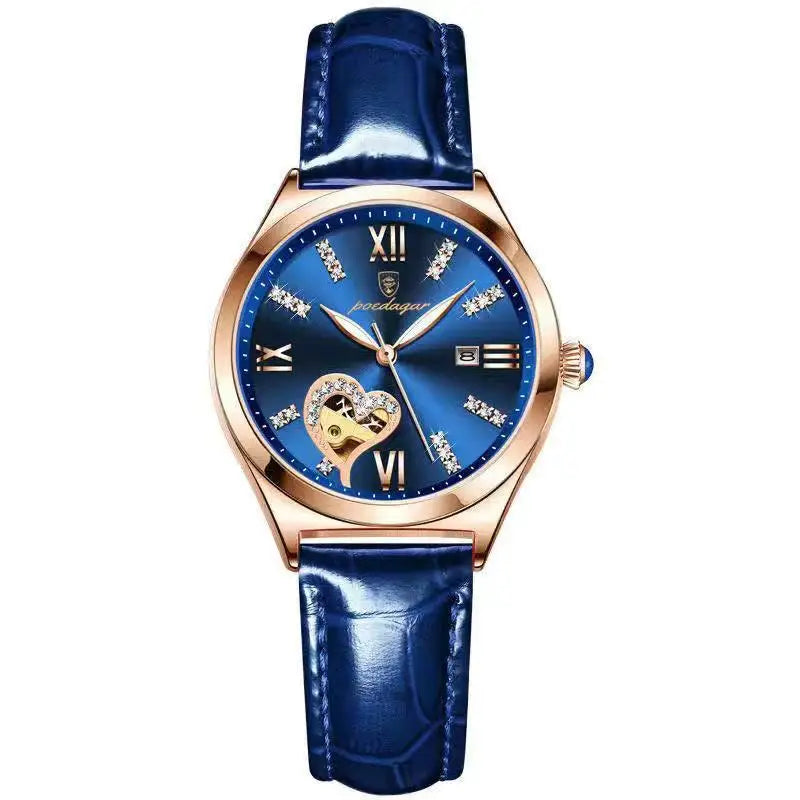 POEDAGAR New Hot Sell 320 High Quality Girls Women Wristwatch Waterproof Luminous Quartz Watch Diamond Encrusted Ladies' Clock