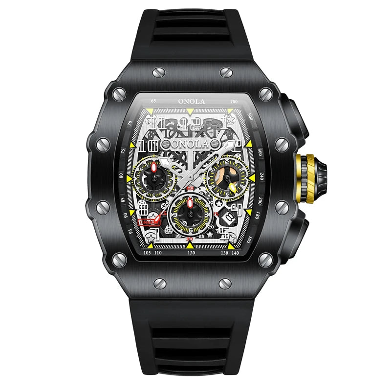 ONOLA Brand Luxury Watch Men Wrist Watches Multifunction Sports Waterproof Luminous Sports Casual Clock Men Quartz Watches Men