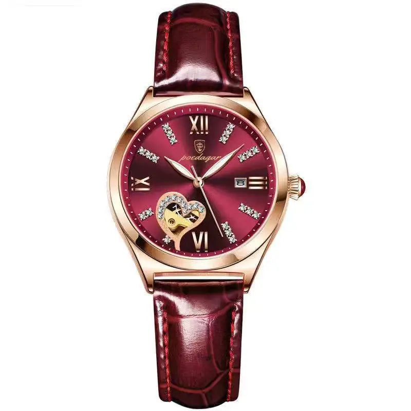 POEDAGAR New Hot Sell 320 High Quality Girls Women Wristwatch Waterproof Luminous Quartz Watch Diamond Encrusted Ladies' Clock