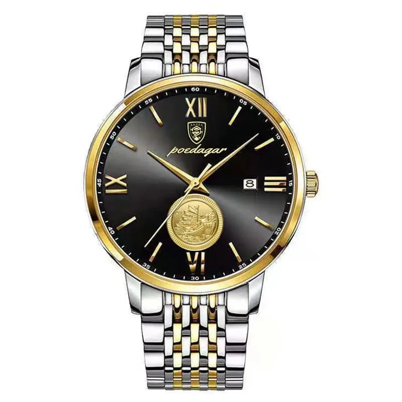 POEDAGAR 835 Factory Direct Sale Novelty Top Brand New Arrival Chronograph Low Price Men Quartz Watch Stainless Steel Band