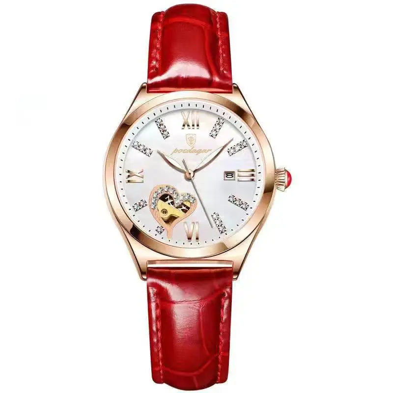 POEDAGAR New Hot Sell 320 High Quality Girls Women Wristwatch Waterproof Luminous Quartz Watch Diamond Encrusted Ladies' Clock
