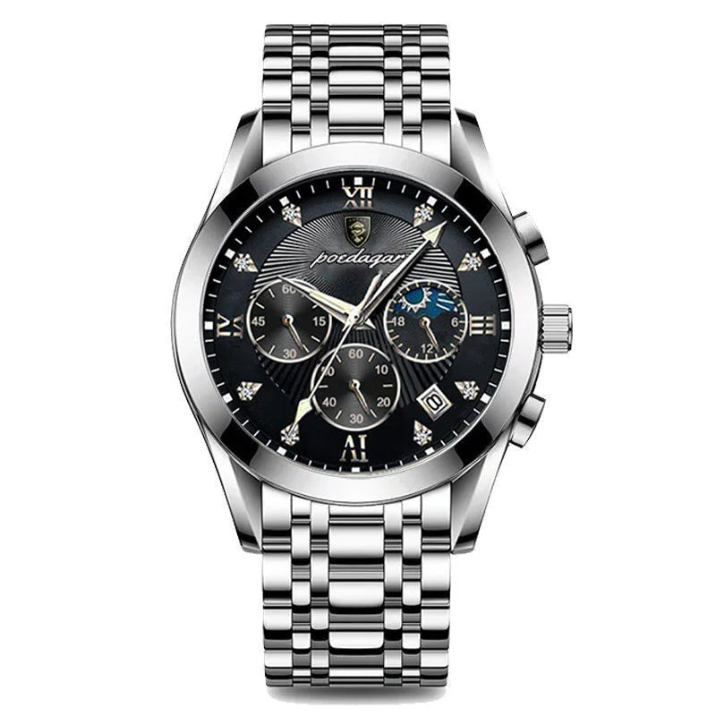 Hot POEDAGAR Fashionable Luxury Men's Wristwatch 820 High Quality Quartz Movement Mens Watch Waterproof Luminous Calendar Clock