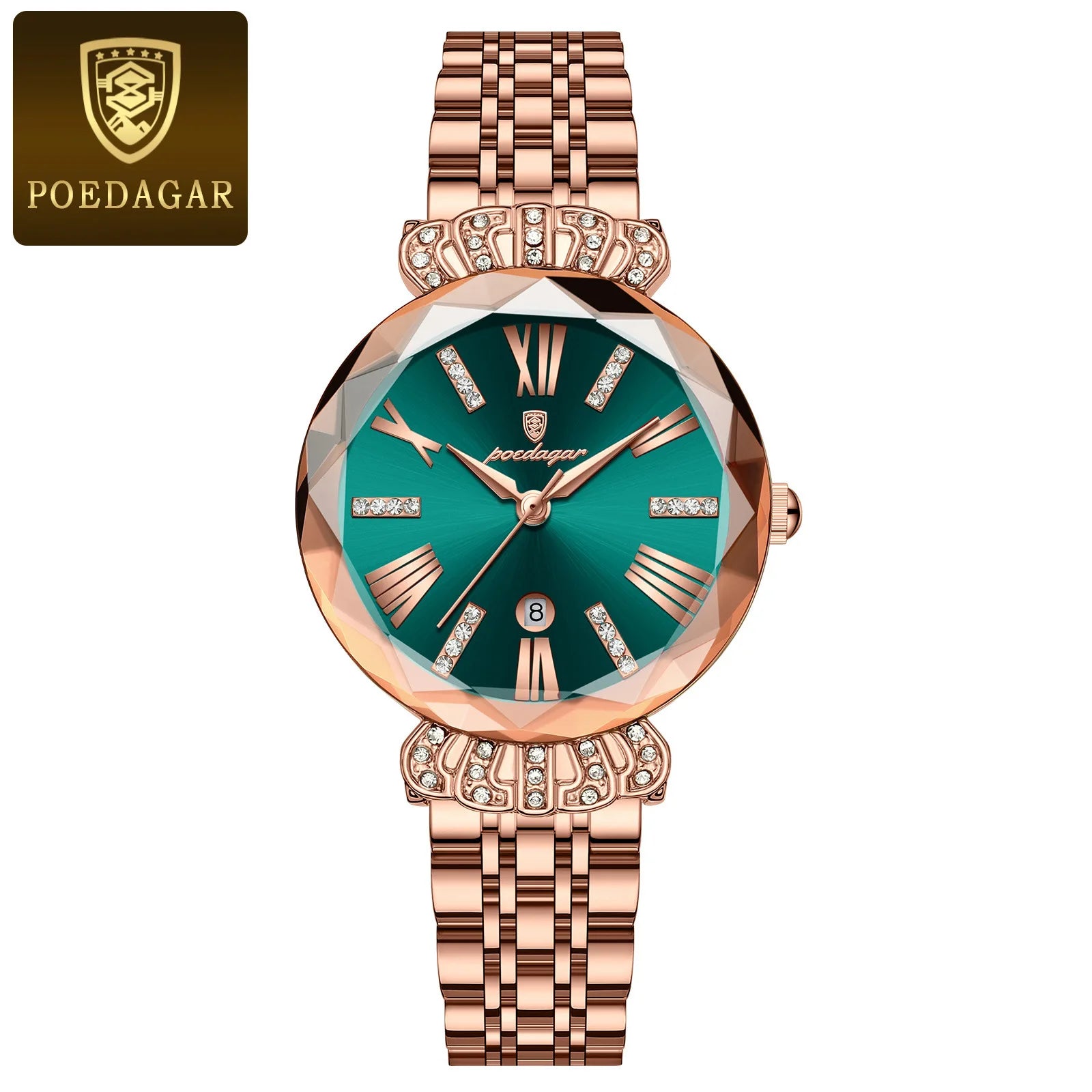 POEDAGAR Woman Watch 766 Luxury Quartz Wristwatch High Quality Diamond Bracelet Steel Ladies Watches Relogio Feminino