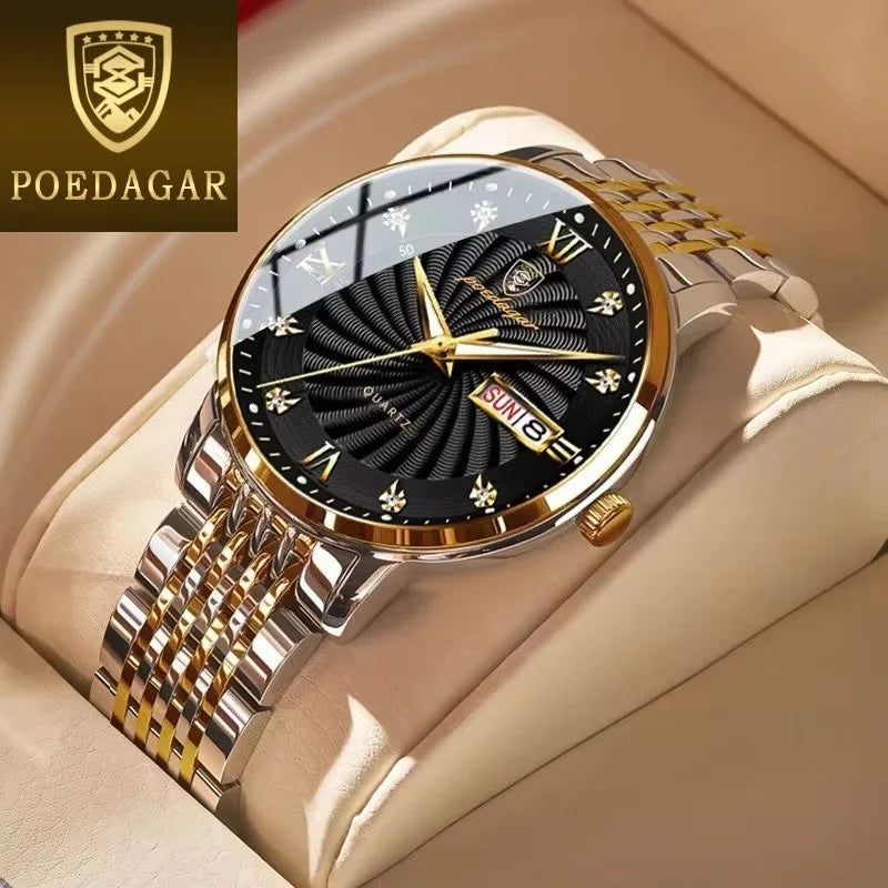 POEDAGAR 827 Watch for Men Luxury Charming Wristwatch Fashion Quartz Charming Men's Watches Reloj Relojes Hombre Custom Watches