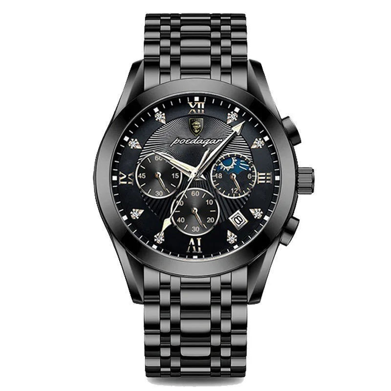 Hot POEDAGAR Fashionable Luxury Men's Wristwatch 820 High Quality Quartz Movement Mens Watch Waterproof Luminous Calendar Clock