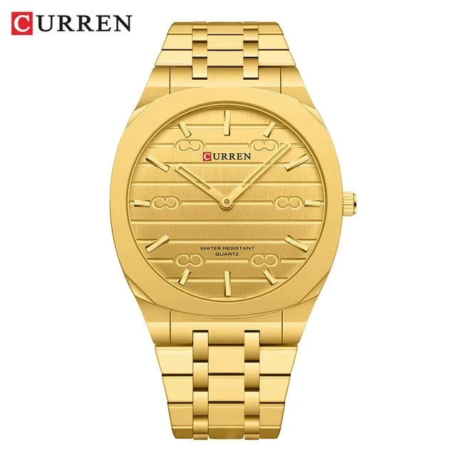 CURREN Watch Men 8444 Stainless Steel Golden Mens Watches Luxury New Arrivals Waterproof Analog Quartz Wrist Watch Men's Reloj