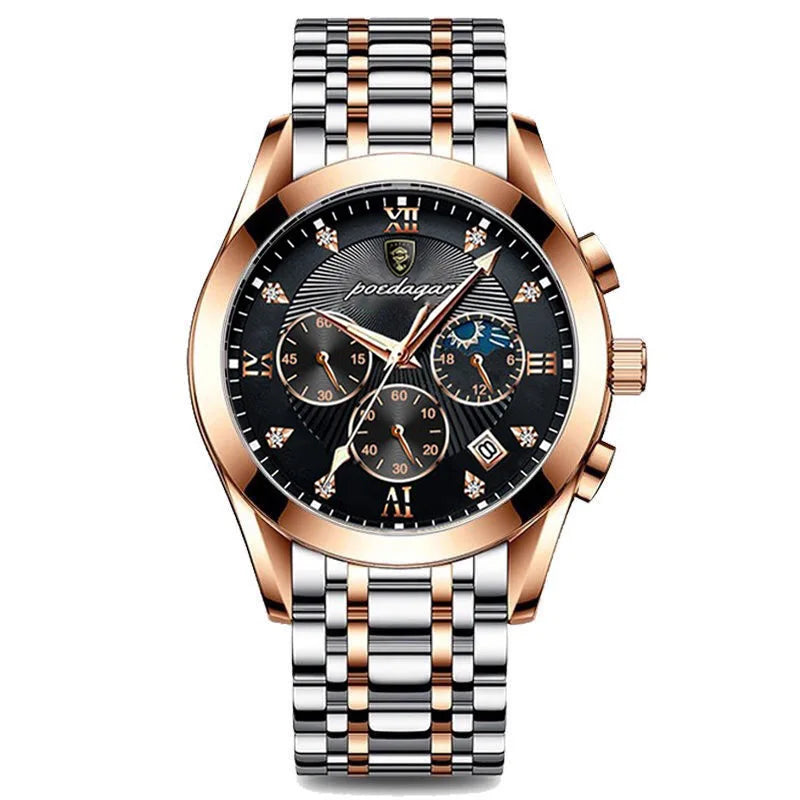 Hot POEDAGAR Fashionable Luxury Men's Wristwatch 820 High Quality Quartz Movement Mens Watch Waterproof Luminous Calendar Clock