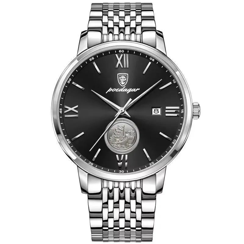POEDAGAR 835 Factory Direct Sale Novelty Top Brand New Arrival Chronograph Low Price Men Quartz Watch Stainless Steel Band