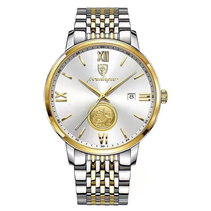 POEDAGAR 835 Factory Direct Sale Novelty Top Brand New Arrival Chronograph Low Price Men Quartz Watch Stainless Steel Band