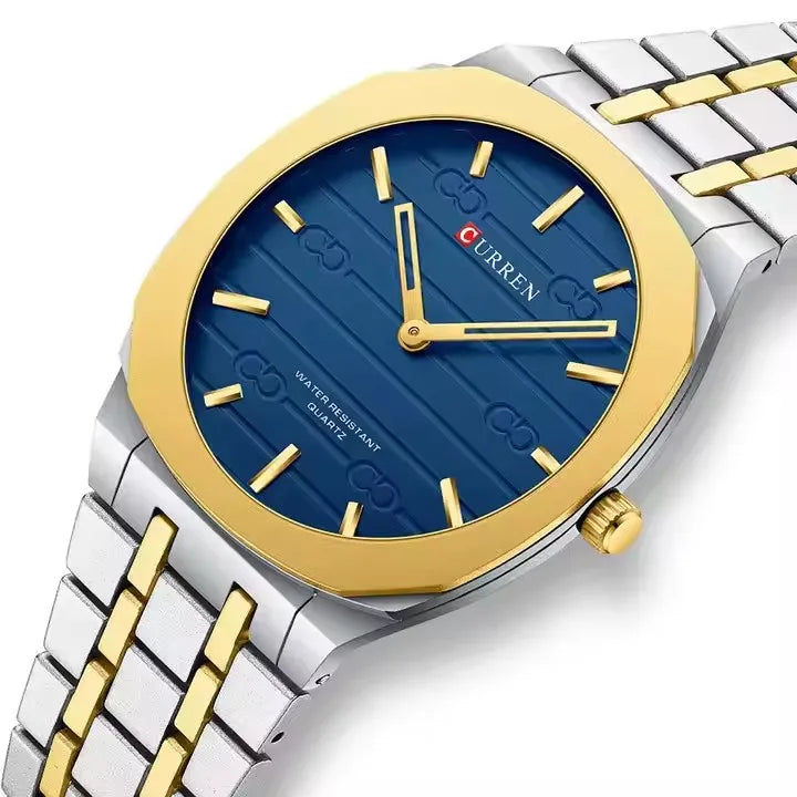 CURREN Watch Men 8444 Stainless Steel Golden Mens Watches Luxury New Arrivals Waterproof Analog Quartz Wrist Watch Men's Reloj