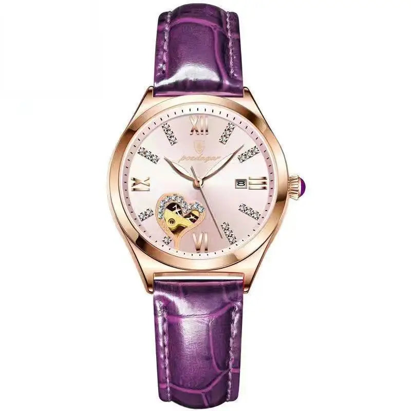 POEDAGAR New Hot Sell 320 High Quality Girls Women Wristwatch Waterproof Luminous Quartz Watch Diamond Encrusted Ladies' Clock