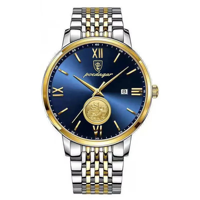 POEDAGAR 835 Factory Direct Sale Novelty Top Brand New Arrival Chronograph Low Price Men Quartz Watch Stainless Steel Band