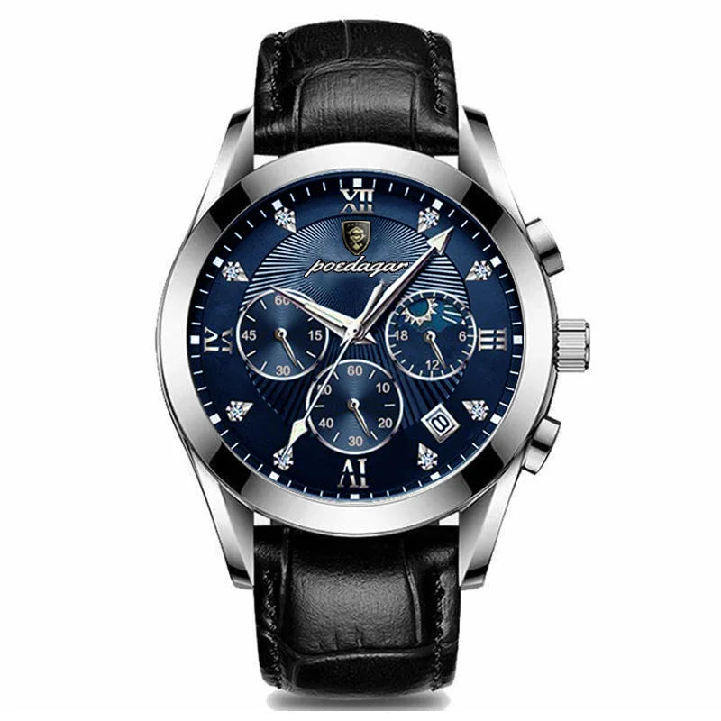 Hot POEDAGAR Fashionable Luxury Men's Wristwatch 820 High Quality Quartz Movement Mens Watch Waterproof Luminous Calendar Clock