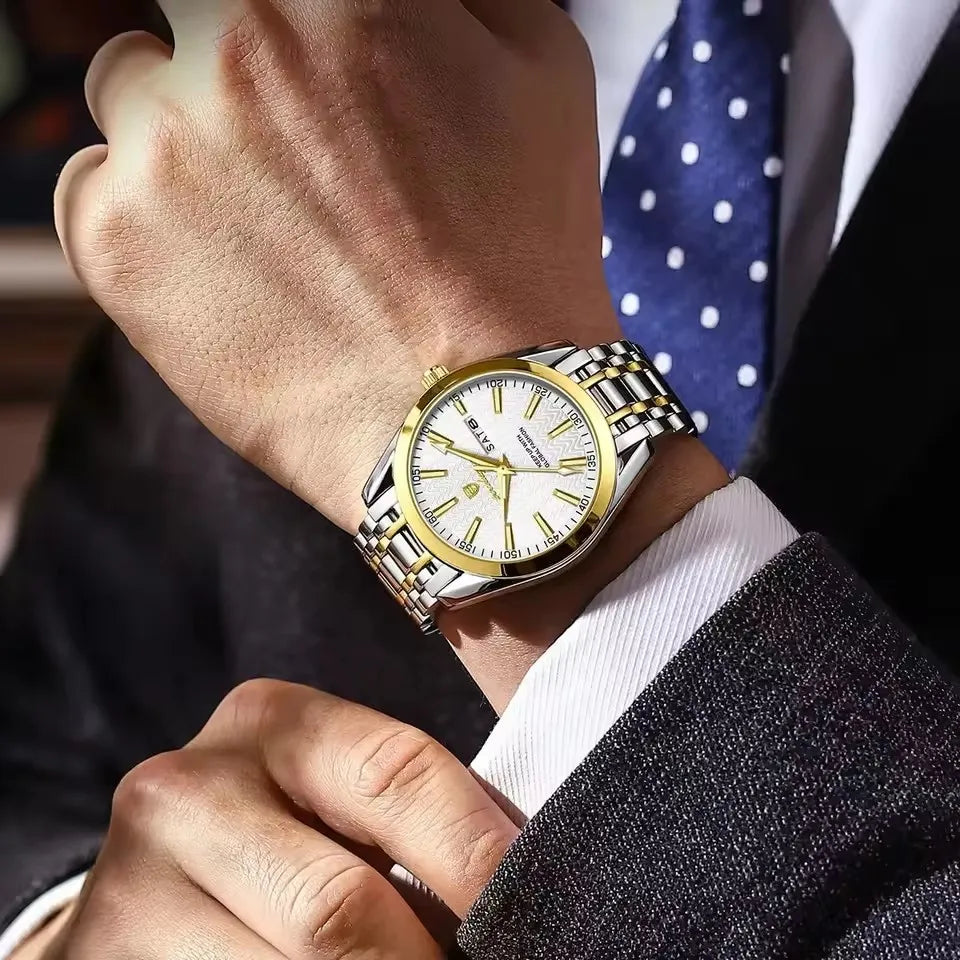 POEDAGAR 962 New Luxury Sport Wrist Watch for Man Waterproof Luminous Date Men Watch Quartz Stainless Steel Men's Watches Male