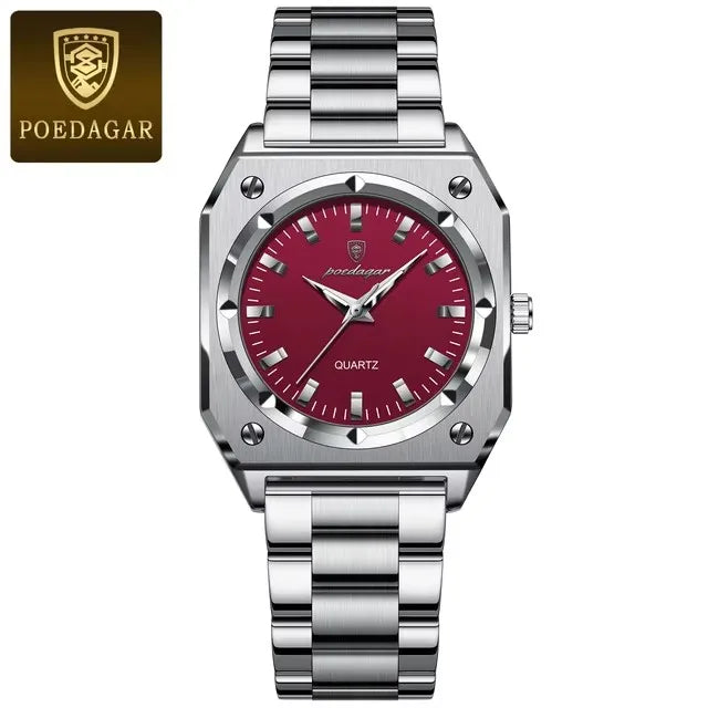 POEDAGAR 788 Luxury Gold Elegant Square Ladies Watch Waterproof Luminous Watch for Women Stainless Steel Quartz Women's Watches