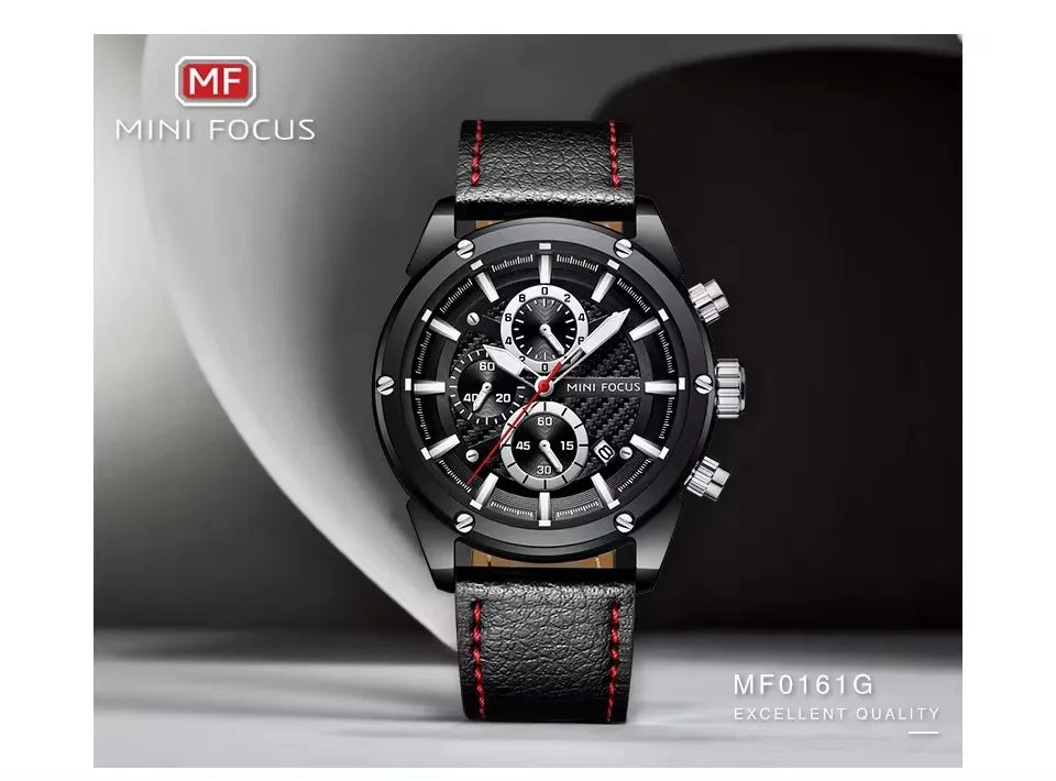 Relogio Masculino MINI FOCUS 0161G Fashion Watch Men Sports Quartz Clock Mens Watches Top Brand Luxury Waterproof Watch