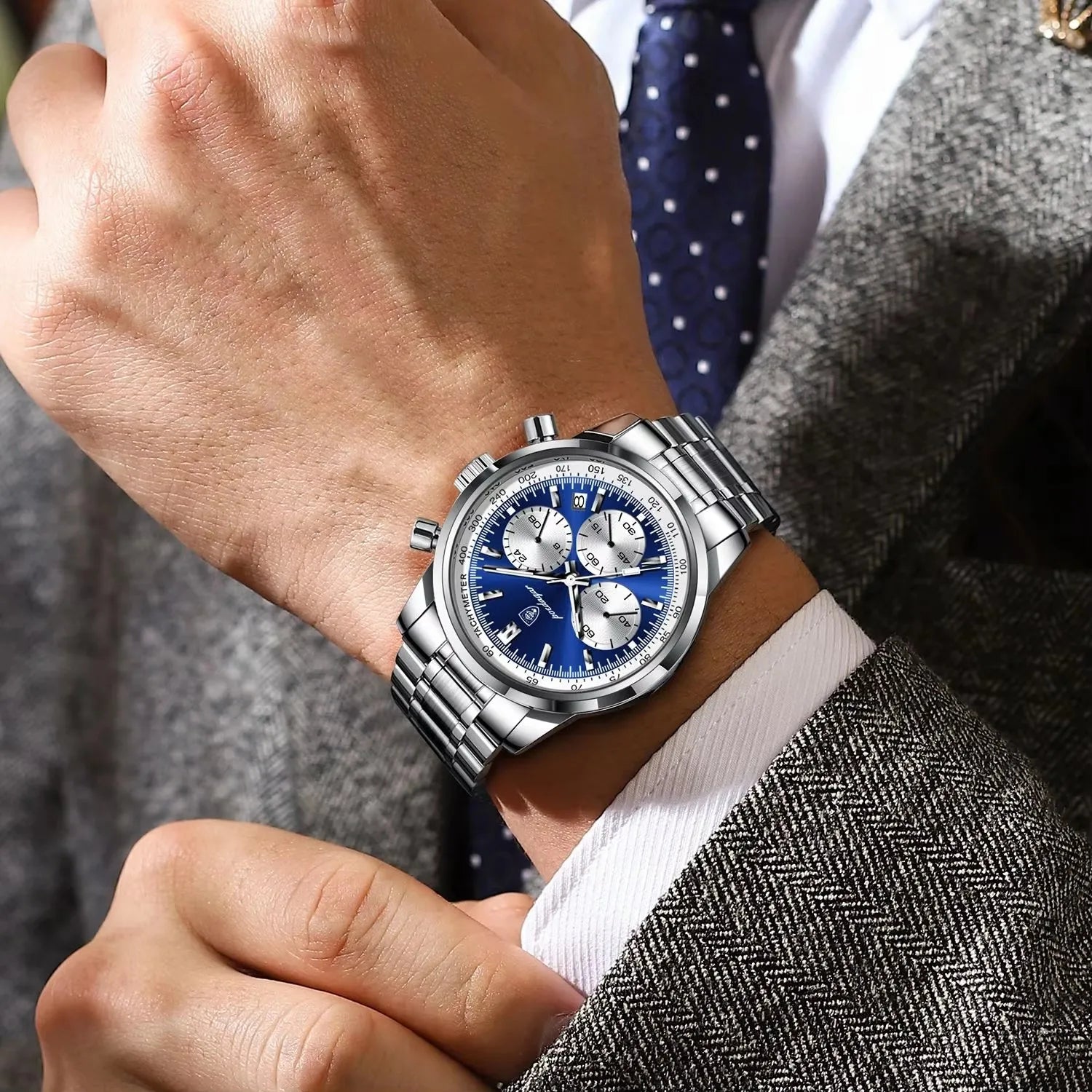 POEDAGAR 921 Men Quartz Watches High Quality Waterproof Chronograph Luminous Men Wristwatch Steel Luxury Man Watch Casual Clock