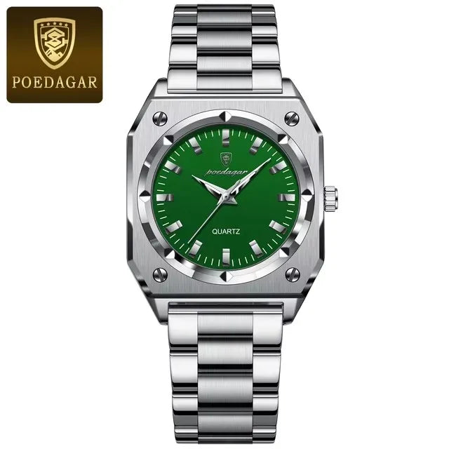 POEDAGAR 788 Luxury Gold Elegant Square Ladies Watch Waterproof Luminous Watch for Women Stainless Steel Quartz Women's Watches