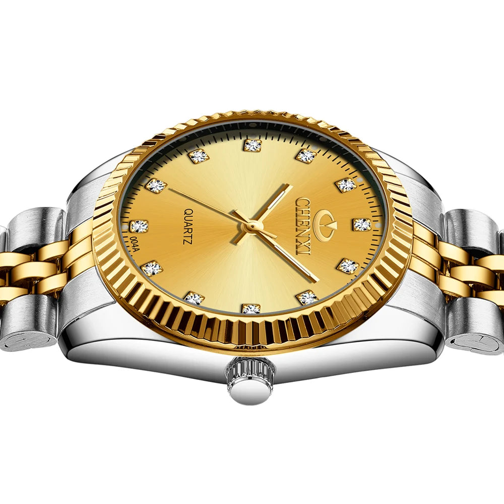 CHENXI Super Hot Sale Luxury Women's Watch Quartz Golden Stainless Steel Small Dial Charm Dress Trendy Wristwatch for Fashion La