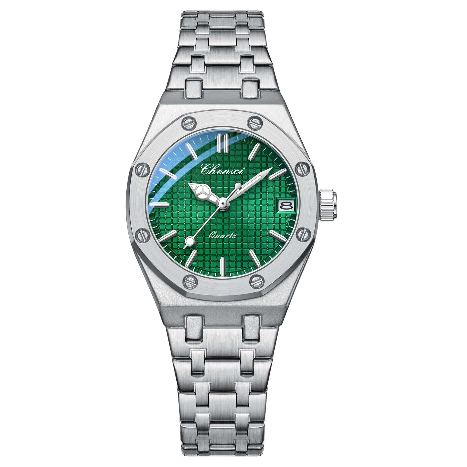 CHENXI  Fashionable Classic Wristwatch Waterproof Luminous Calendar Quartz Stainless Steel Watches for Woman Relojes Para Damas