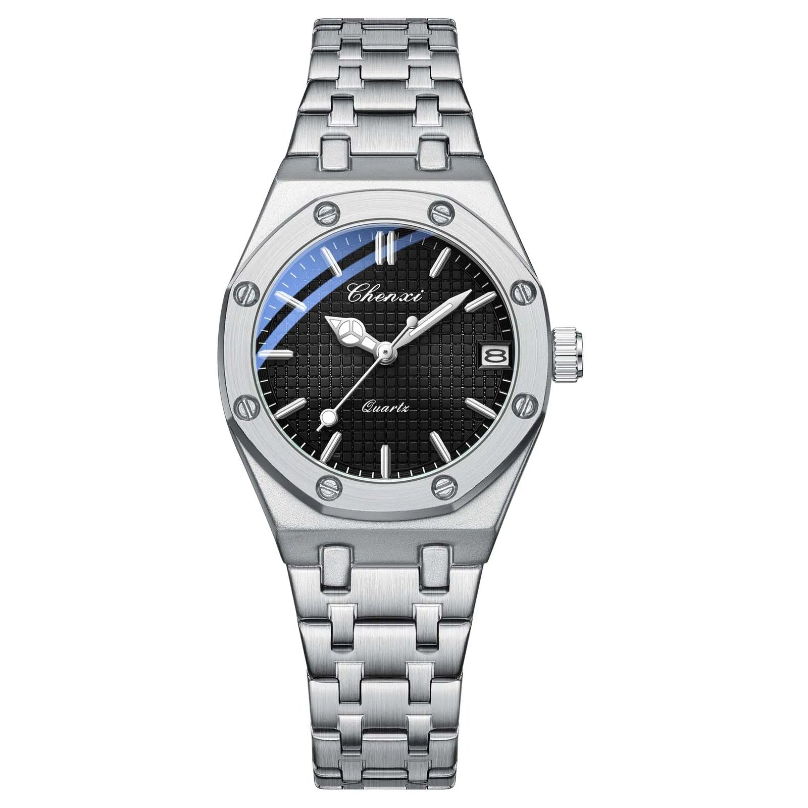 CHENXI  Fashionable Classic Wristwatch Waterproof Luminous Calendar Quartz Stainless Steel Watches for Woman Relojes Para Damas