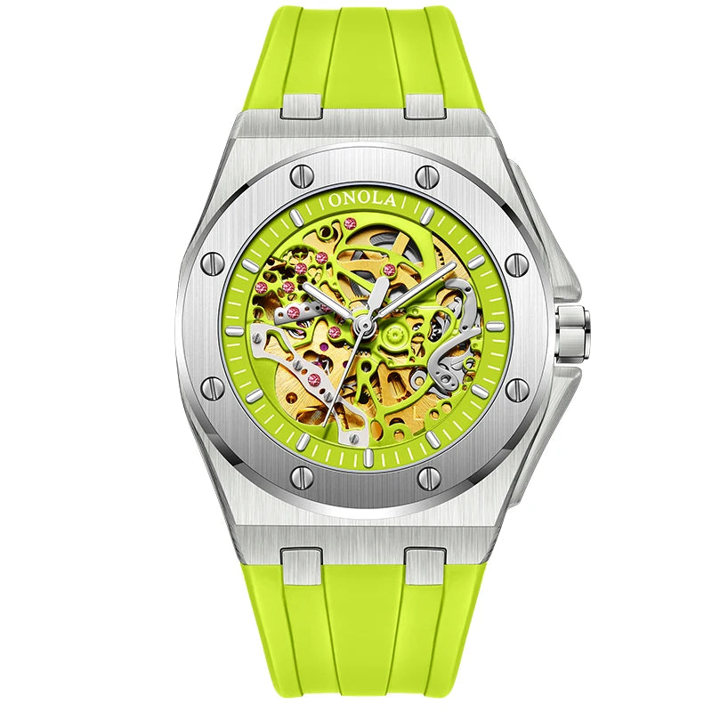 ONOLA Watch Top Brand Luxury Sports Men Wristwatch Waterproof  Automatic Mechanical Watches Relogio Masculino