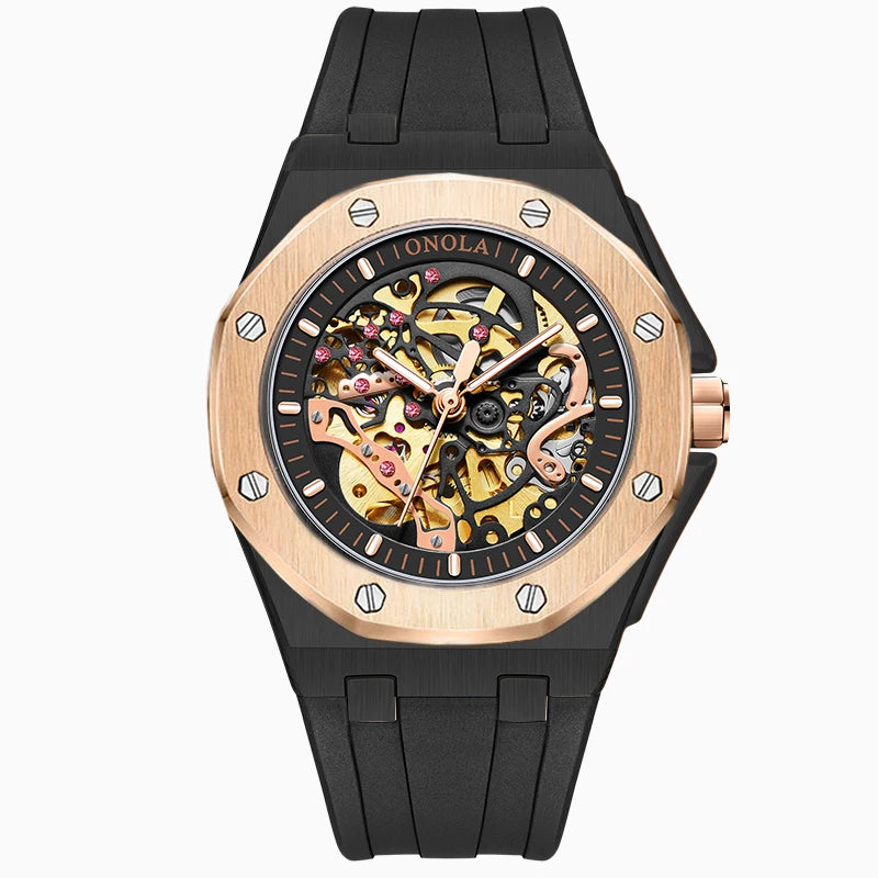 ONOLA Watch Top Brand Luxury Sports Men Wristwatch Waterproof  Automatic Mechanical Watches Relogio Masculino